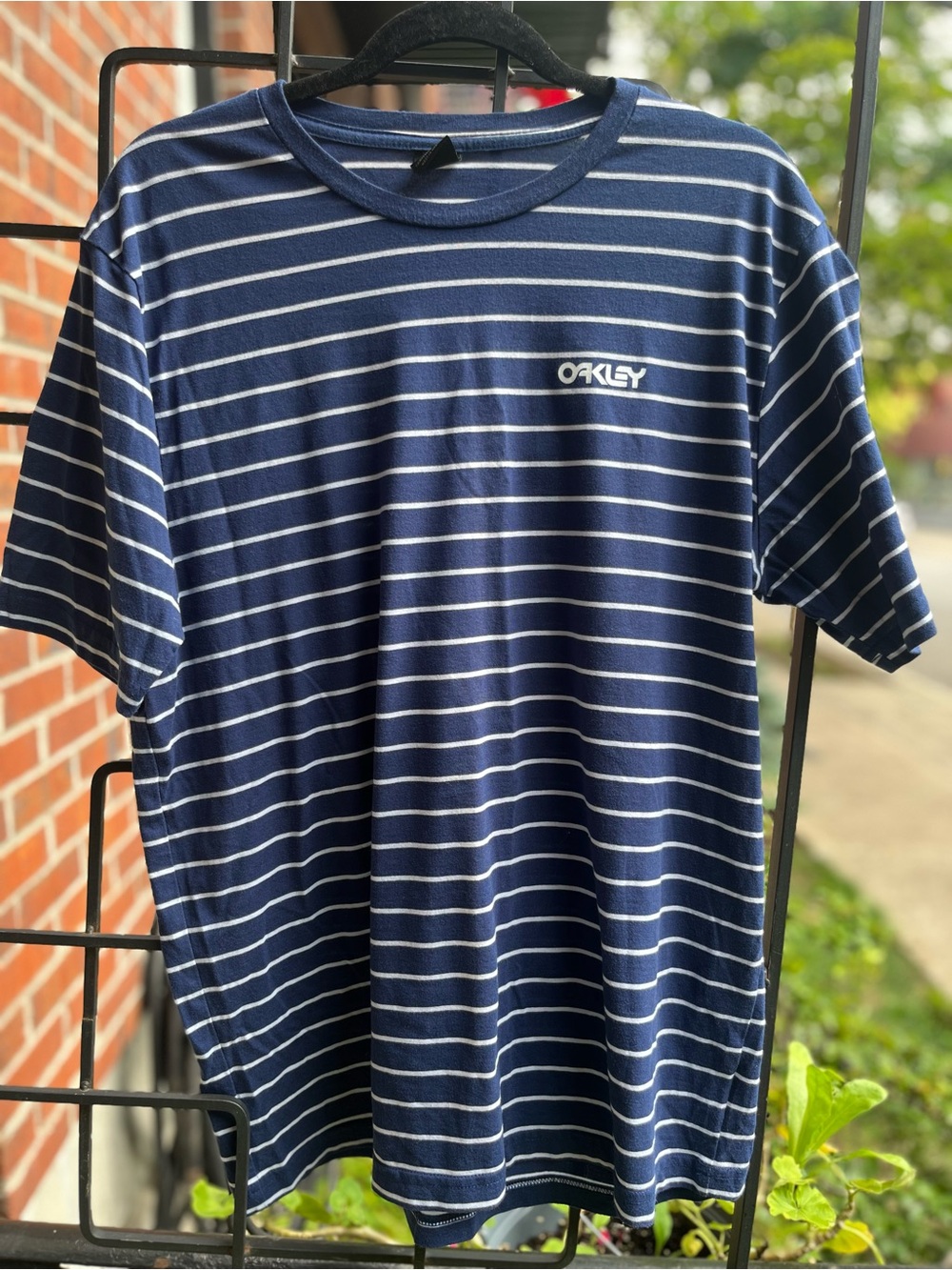Oakley Women’s Navy Striped Crew Neck T-Shirt